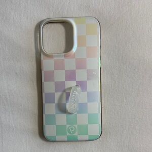 Loopy Case iPhone 14 Pro Max Pearl Checkered Phone Cover